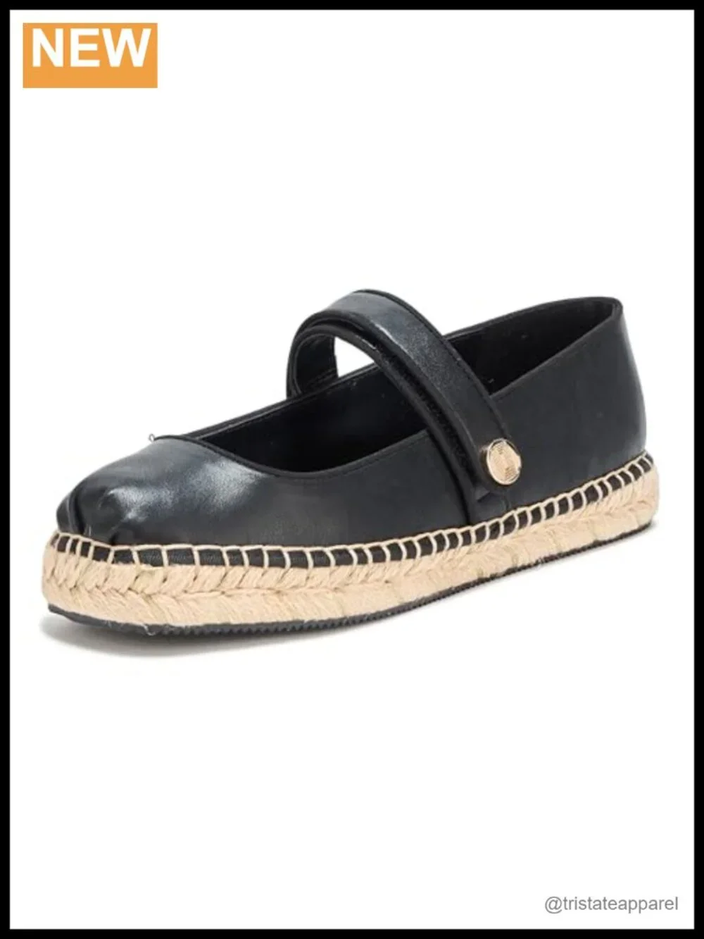 Mikai Mary Jane Espadrille Platform Sandal Leather Cushioned Insole